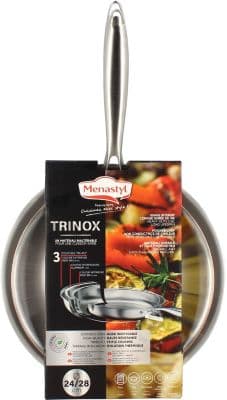 Batterie de cuisine MENASTYL 2 poeles Trinox 24/28cm