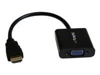 StarTech.com Adaptateur / Convertisseur HDMI vers VGA pour ordinateur de bureau / ordinateur portable / Ultrabook - M/F - 1920x1080 - Noir - adaptateur video - HDMI / VGA - 24.5 cm