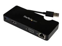StarTech.com Mini station dâaccueil / Mini-Dock USB 3.0 universelle pour PC portable - Replicateur de ports HDMI ou VGA, GbE, USB 3.0 - station d'accueil - USB - HDMI - 1GbE